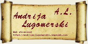 Andrija Lugomerski vizit kartica
